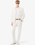 Ceinture tissée Lacoste beige pour homme | Georgespaul