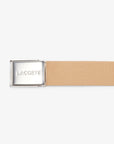 Ceinture tissée Lacoste beige pour homme | Georgespaul