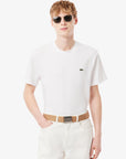Ceinture tissée Lacoste beige pour homme | Georgespaul
