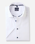 Chemise OLYMP blanche en coton pour homme | Georgespaul