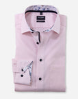 Chemise OLYMP coupe droite rose pour homme | Georgespaul