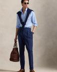 Chemise Ralph Lauren bleue en lin pour homme | Georgespaul