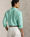 Chemise Ralph Lauren verte en lin pour homme | Georgespaul