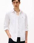 Chemise Tommy Hilfiger blanche en popeline | Georgespaul