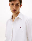 Chemise Tommy Hilfiger blanche en popeline | Georgespaul