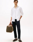 Chemise Tommy Hilfiger blanche en popeline | Georgespaul