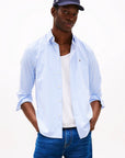 Chemise à rayures Tommy Hilfiger bleue | Georgespaul