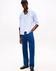 Chemise à rayures Tommy Hilfiger bleue | Georgespaul