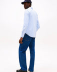 Chemise à rayures Tommy Hilfiger bleue | Georgespaul