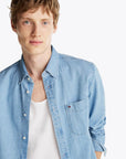 Chemise en jean Tommy Hilfiger bleue pour homme | Georgespaul