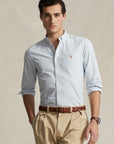 Chemise rayée Ralph Lauren bleue pour homme | Georgespaul