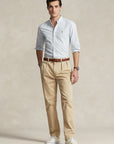 Chemise rayée Ralph Lauren bleue pour homme | Georgespaul