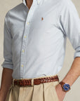 Chemise rayée Ralph Lauren bleue pour homme | Georgespaul