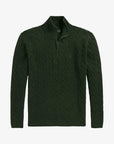Pull camionneur torsadé Ralph Lauren vert en laine et cachemire