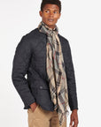 Foulard motif tartan Barbour kaki pour homme | Georgespaul
