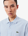 Polo manches courtes Lacoste bleu chiné pour homme | Georgespaul