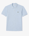 Polo manches courtes Lacoste bleu chiné pour homme | Georgespaul