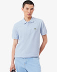 Polo manches courtes Lacoste bleu chiné pour homme | Georgespaul