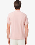 Polo manches courtes Lacoste rose chiné pour homme | Georgespaul