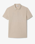 Polo manches courtes Paris Lacoste beige chiné pour homme | Georgespaul