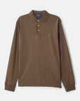 Polo manches longues Ralph Lauren marron pour homme | Georgespaul