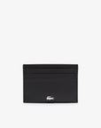 Porte-cartes Lacoste noir en cuir pour homme | Georgespaul