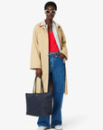 Sac femme cabas zippé L.12.12 Lacoste marine | Georgespaul