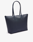 Sac femme cabas zippé L.12.12 Lacoste marine | Georgespaul