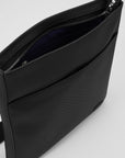 Sacoche plate unisexe Lacoste noire | Georgespaul