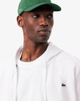 Sweat zippé à capuche homme Lacoste blanc | Georgespaul