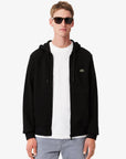 Sweat zippé à capuche homme Lacoste noir | Georgespaul