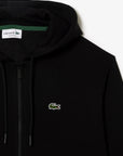 Sweat zippé à capuche homme Lacoste noir | Georgespaul