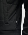 Sweat zippé bi-matière BOSS noir pour homme | Georgespaul