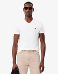 T-shirt Lacoste blanc pour homme | Georgespaul