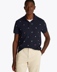 Polo à motifs Tommy Hilfiger marine pour homme | Georgespaul