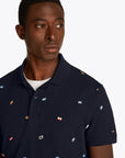 Polo à motifs Tommy Hilfiger marine pour homme | Georgespaul