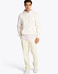 Sweat à capuche à motifs Tommy Hilfiger beige pour homme | Georgespaul
