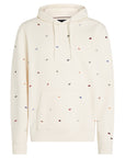 Sweat à capuche à motifs Tommy Hilfiger beige pour homme | Georgespaul