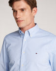 Chemise à motifs Tommy Hilfiger bleue pour homme | Georgespaul