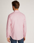 Chemise Tommy Hilfiger rose en coton dobby pour homme | Georgespaul