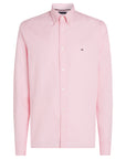 Chemise Tommy Hilfiger rose en coton dobby pour homme | Georgespaul