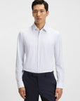 chemise-boss-homme-bleue-face