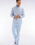 chemise-eden-park-homme-bleu-porte
