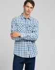 chemise-motifs-replay-bleue-homme-face