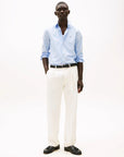 chemise-motifs-tommy-hilfiger-homme-bleue-porte