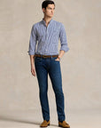 chemise-rayée-ralph-lauren-bleue-homme-porte