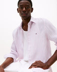 chemise-rayee-tommy-hilfiger-homme-rose-zoom