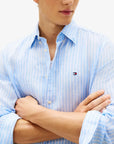 chemise-rayures-tommmy-hilfiger-bleue-lin-homme-MW0MW424000A5-zoom