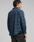 chemise-replay-bleue-carreaux-homme-dos
