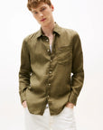 chemise-tommy-hifilger-homme-kaki-face